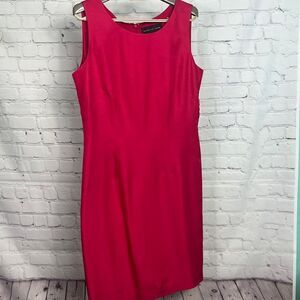 August Silk red sleeveless tank dress size 8 drycleaned